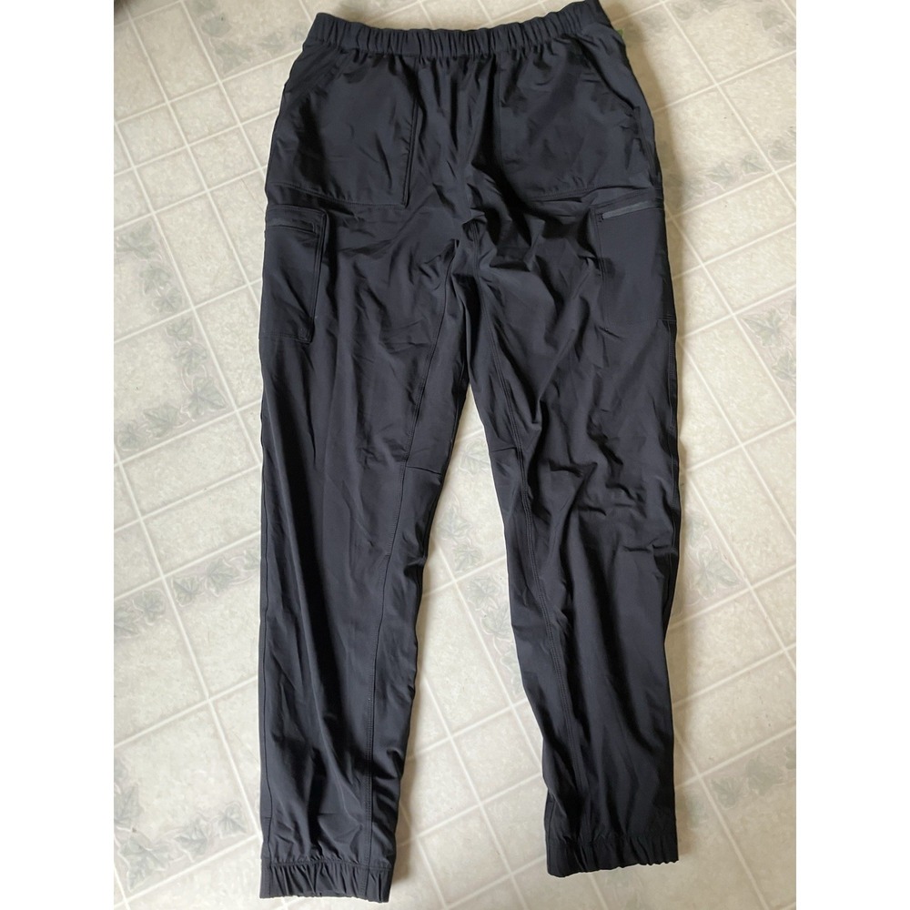 New Eddie Bauer Pants 12 Tall Black Flexion Fleece Lined Joggers Pull On